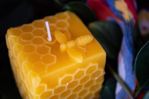 Square Beeswax Candle – 6 cm high