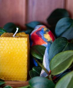 Square Beeswax Candle – 7.5 cm high