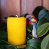 ¾ Round Beeswax Candle – 7 cm high